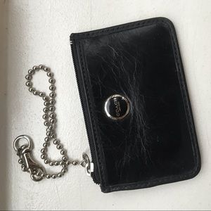 Coach Black Leather Coin Purse